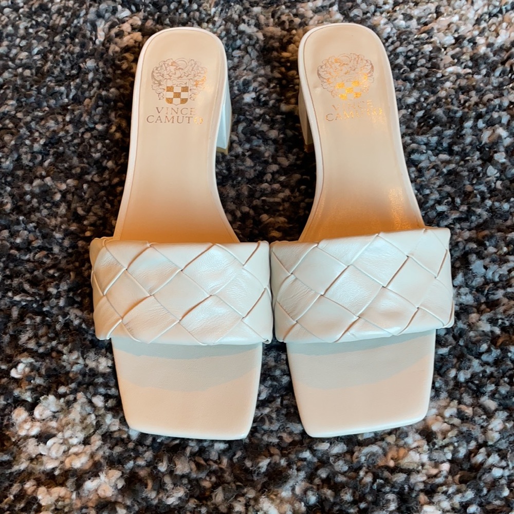 Vince Camuto Semtera Woven Strap Block Heels